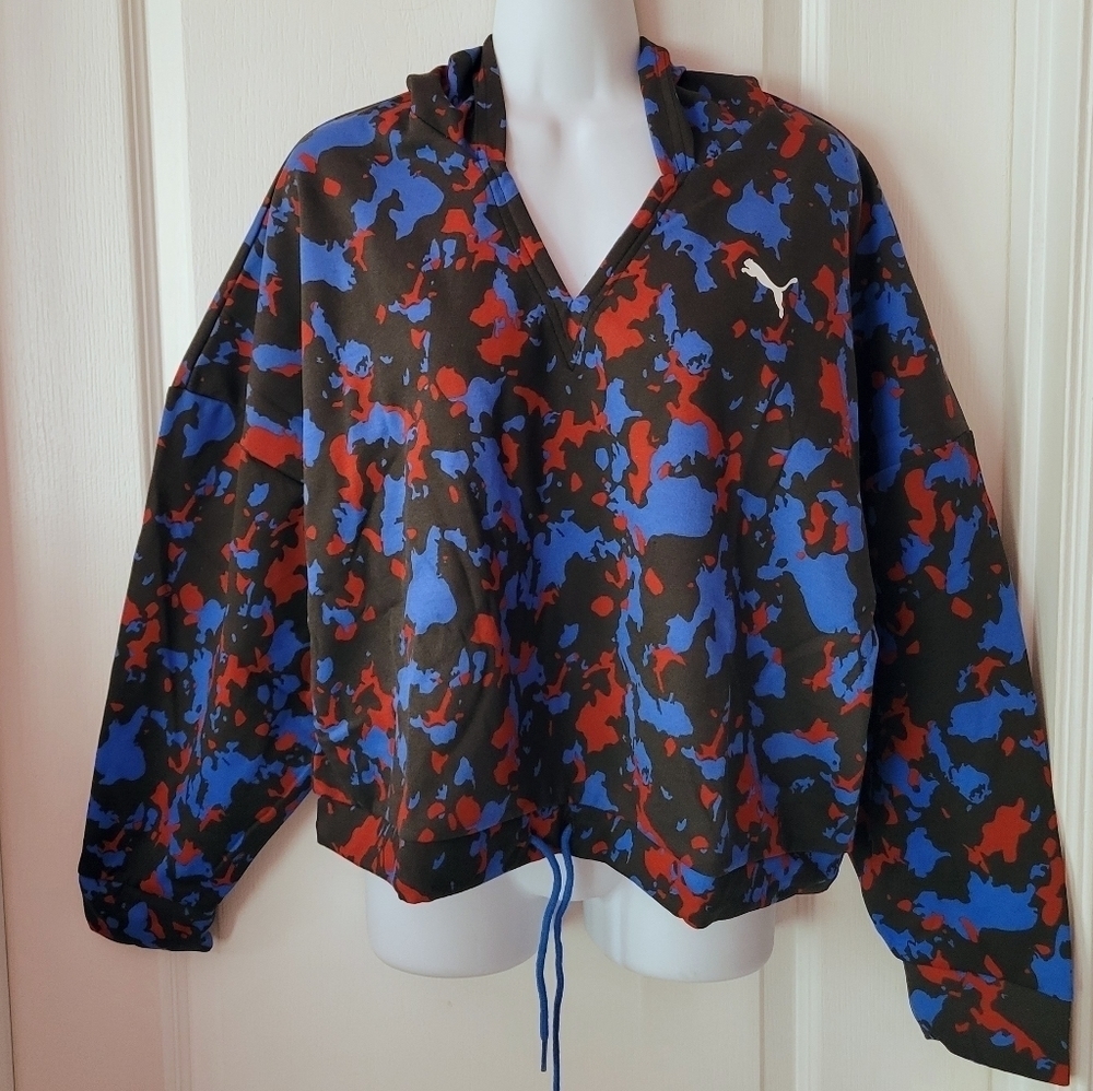 Puma Hoodie Multi Blue Size Large